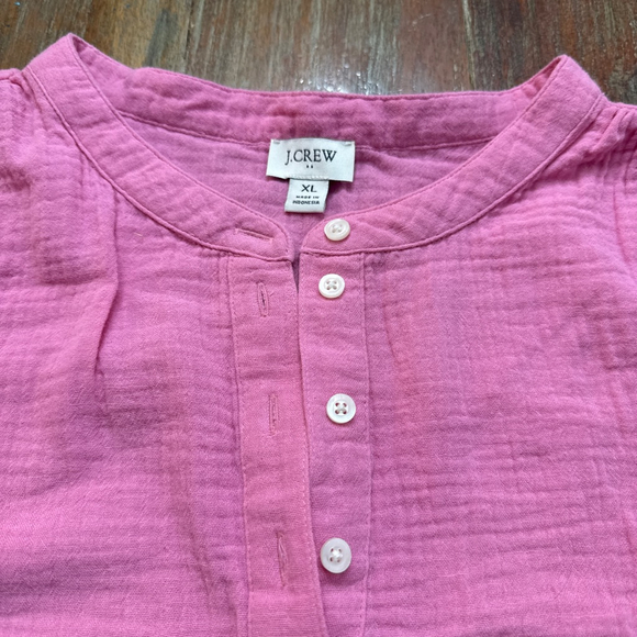 J Crew Pink Gauze Short Sleeve Tee XL - Picture 2 of 10